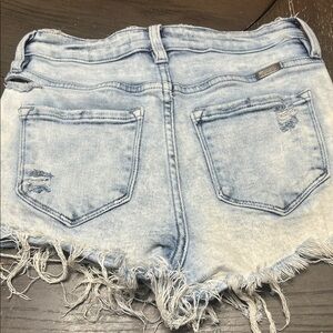 Light Blue Distressed Denim Shorts